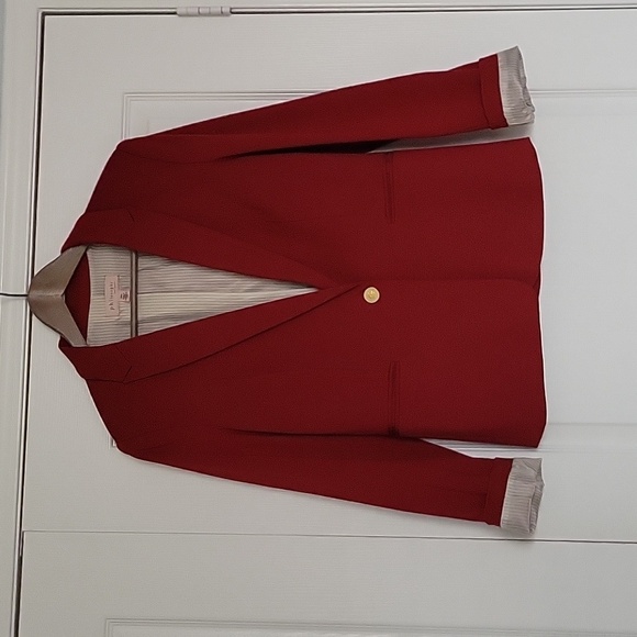 Philosophy Jackets & Blazers - Philosophy Cherry Red Tapered And Lined Blazer